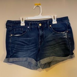 Mid Rise Denim Shorts